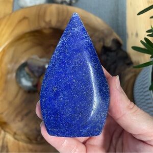 Blue Lapis Lazuli polished crystal tear drop Stone accent crystal decor